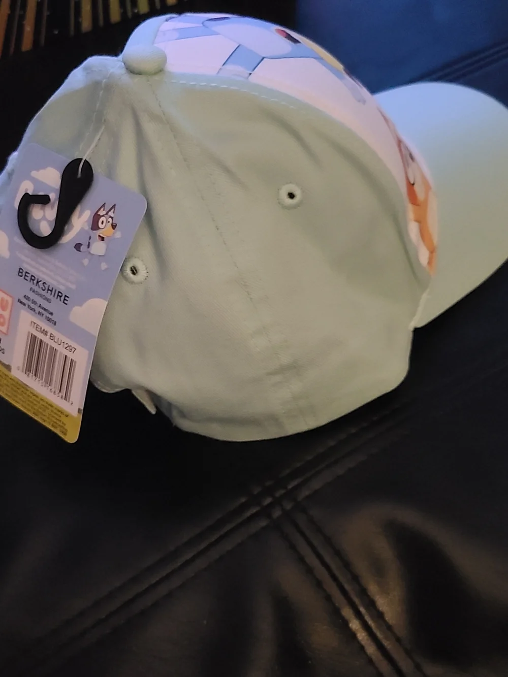 Kids Bluey Character Light Mint Baseball Cap